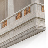 Neoclassical Arches Wall Art - Elegant White and Beige Architecture Print