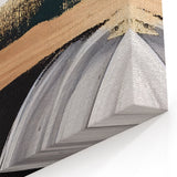 Abstract Line Art on Canvas - Modern Brush Strokes with Bold Geometric Lines