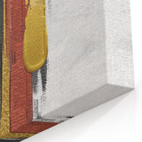 Bold Brush Strokes in Black, Gold, and Rust | Modern Abstract Wall Art