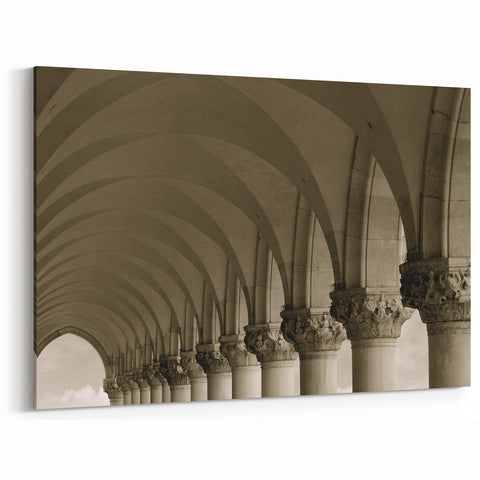 Timeless Arches Wall Art - Sepia-Toned Classical Architecture Print