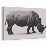 Geometric Rhinoceros Wall Art - Rhino Framed Print & Canvas Decor