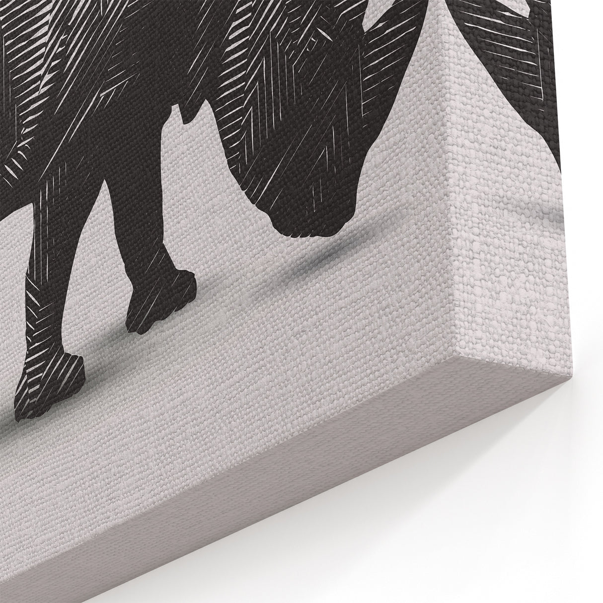 Geometric Rhinoceros Wall Art - Rhino Framed Print & Canvas Decor