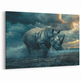 Majestic Rhinoceros Wall Art - Rhino Canvas Print & Framed Decor