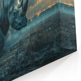 Majestic Rhinoceros Wall Art - Rhino Canvas Print & Framed Decor
