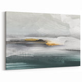 Elegant Strokes and Lines Abstract Art | Gold Accented Canvas Print