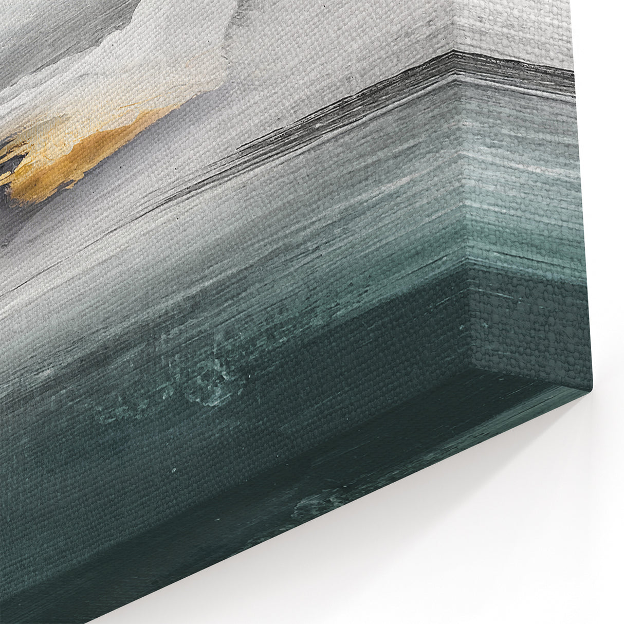 Elegant Strokes and Lines Abstract Art | Gold Accented Canvas Print