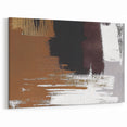 Abstract Brush Strokes and Lines Art | Contemporary Brown and Black Canvas