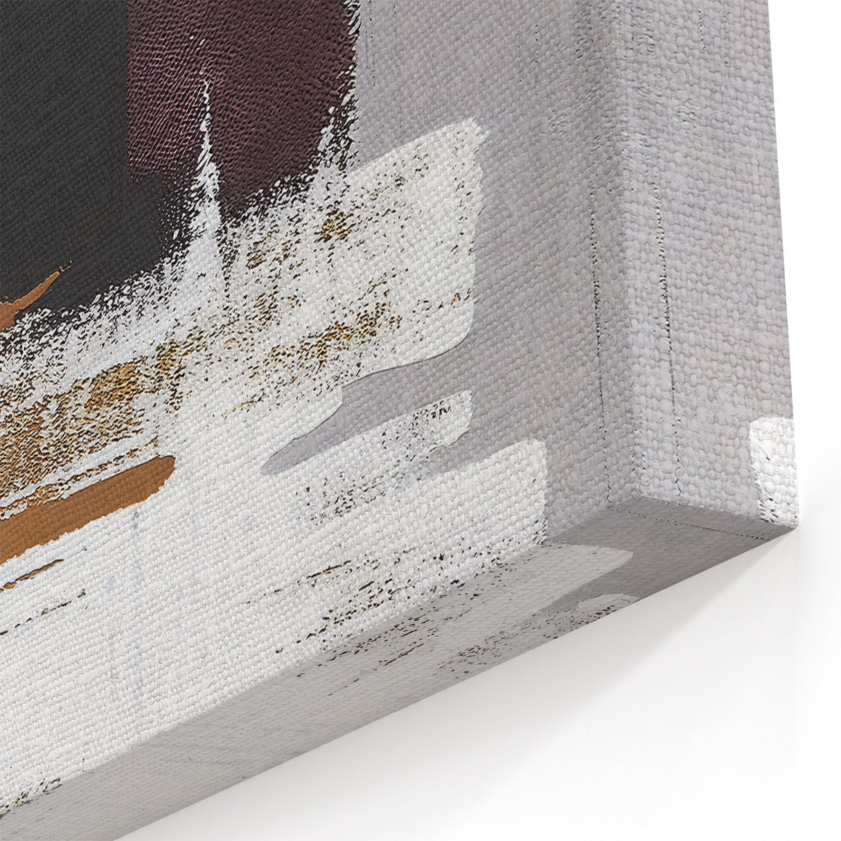 Abstract Brush Strokes and Lines Art | Contemporary Brown and Black Canvas