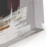 Abstract Brush Strokes and Lines Art | Contemporary Brown and Black Canvas