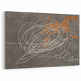 Dynamic Abstract Line Art with Orange Accents | Modern Wall Décor