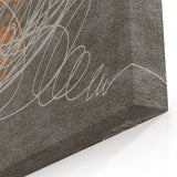Dynamic Abstract Line Art with Orange Accents | Modern Wall Décor