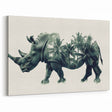 Tropical Rhinoceros Wall Art - Rhino Canvas Print & Framed Decor