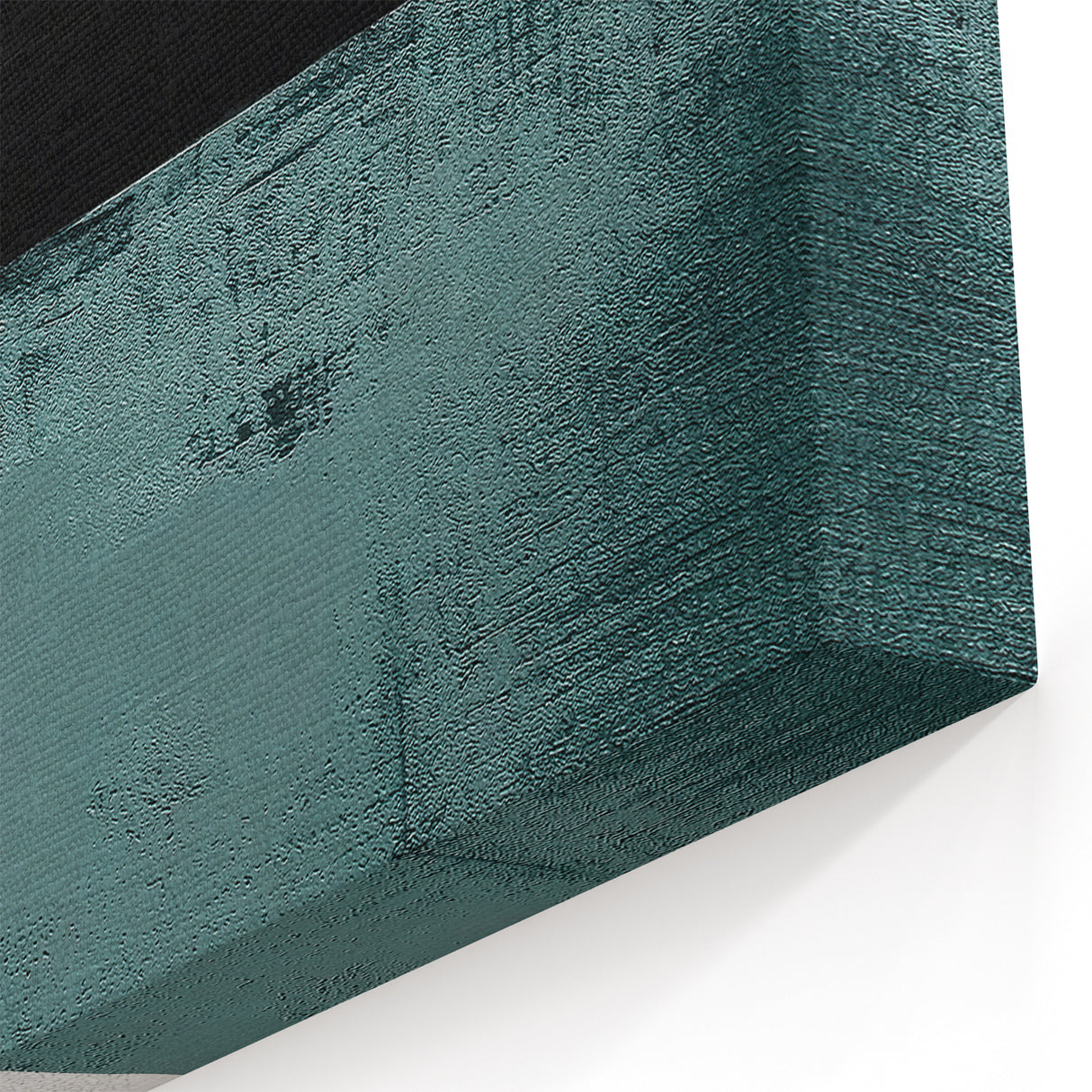 Geometric Strokes and Lines Art | Minimalist Black, White, and Green Canvas