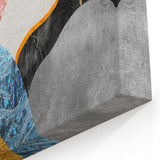 Colorful Geometric Abstract Art with Gold & Pink Accents | Wall Décor
