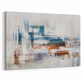 Serene Abstract Landscape with Blue & Orange Hues | Modern Canvas Art