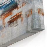 Serene Abstract Landscape with Blue & Orange Hues | Modern Canvas Art
