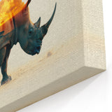 Sunset Safari Rhinoceros Wall Art - Rhino Canvas Print & Decor