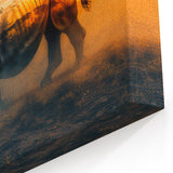 Golden Hour Rhinoceros Wall Art - Rhino Canvas Print & Safari Decor