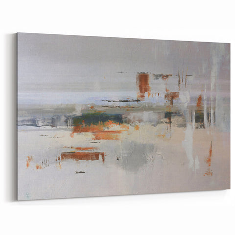 Minimalist Abstract Landscape in Earth Tones | Contemporary Canvas Art