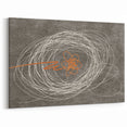 Dynamic Abstract Line Art with Orange Accents | Modern Wall Décor