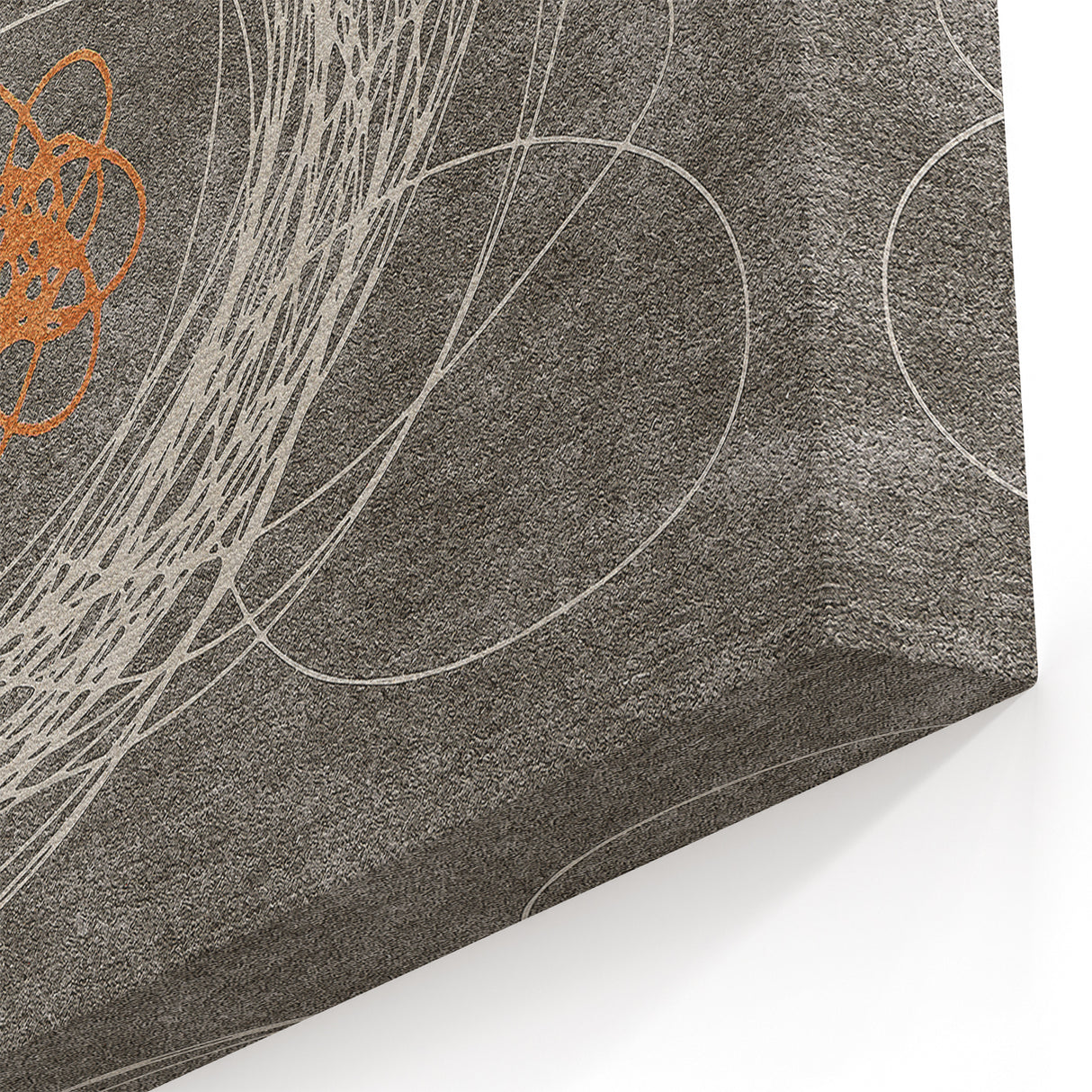 Dynamic Abstract Line Art with Orange Accents | Modern Wall Décor