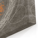 Dynamic Abstract Line Art with Orange Accents | Modern Wall Décor
