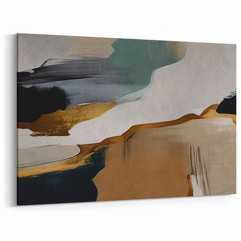 Contemporary Abstract Strokes Canvas Art | Minimalist Wall Decor