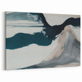 Minimalist Strokes and Lines Art | Teal and Gray Abstract Canvas