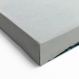 Minimalist Strokes and Lines Art | Teal and Gray Abstract Canvas