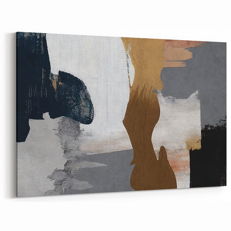Abstract Brush Strokes Canvas Art | Modern Geometric Wall Decor