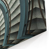 Elegant Spiral Staircase Wall Art - Architectural Canvas & Framed Prints