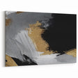 Bold Abstract Strokes Canvas Art | Modern Black and Gold Wall Decor