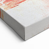 Modern Abstract Strokes and Lines Art - Gray and Red Landscape Canvas