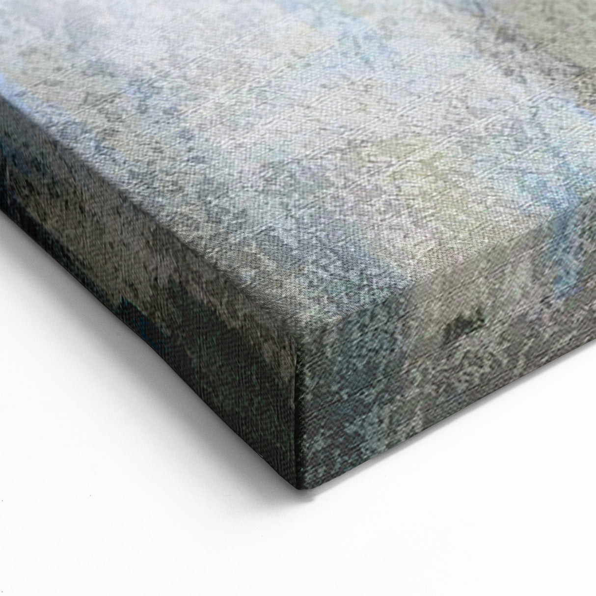 Modern Strokes and Lines Abstract Art - Gray and Teal Canvas