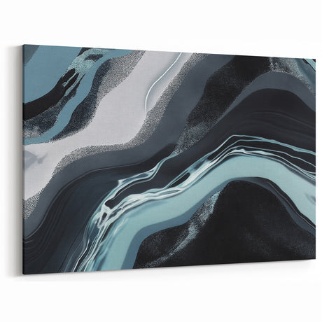 Modern Wave Abstract Canvas Art | Fluid Lines and Strokes Wall Decor
