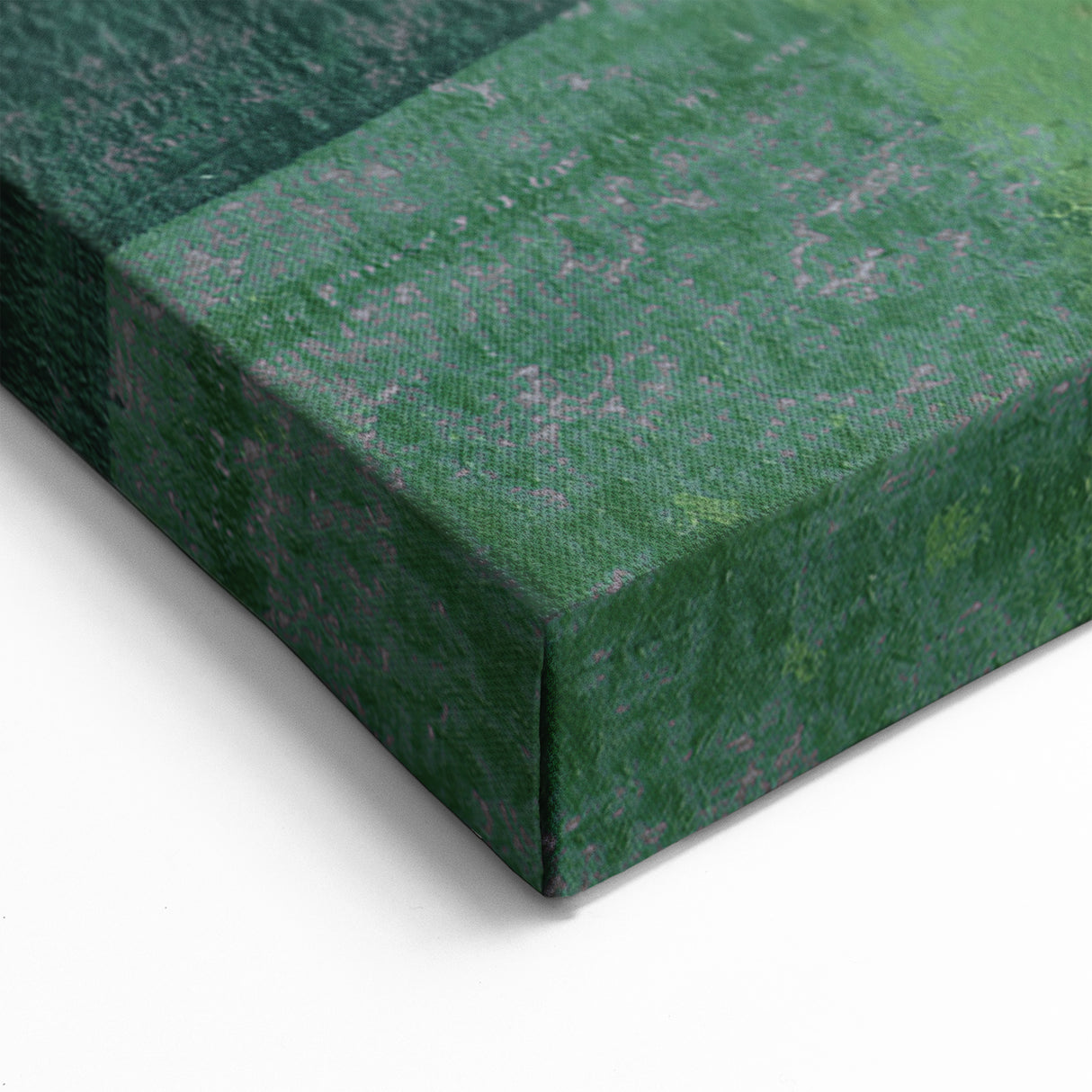 Abstract Green, Black, and Gold Art - Modern Brush Strokes Canvas