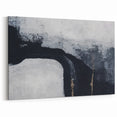 Monochrome Abstract Strokes Art | Minimalist Black and White Canvas