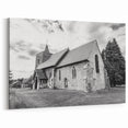 Black and White Church Wall Art - Historic Architecture Canvas Print