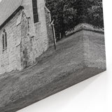 Black and White Church Wall Art - Historic Architecture Canvas Print