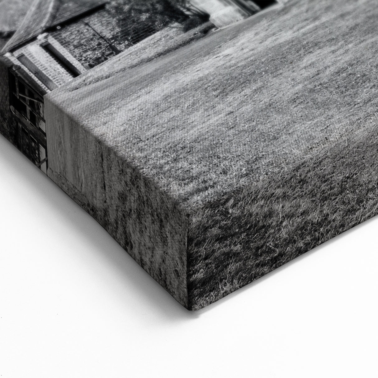 Black and White Church Wall Art - Historic Architecture Canvas Print