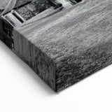 Black and White Church Wall Art - Historic Architecture Canvas Print