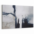 Black and White Strokes Abstract Art | Minimalist Monochrome Canvas