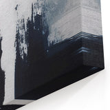 Black and White Strokes Abstract Art | Minimalist Monochrome Canvas