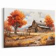 Autumn Barn Wall Art - Rustic Farmhouse Canvas Print - Country Decor
