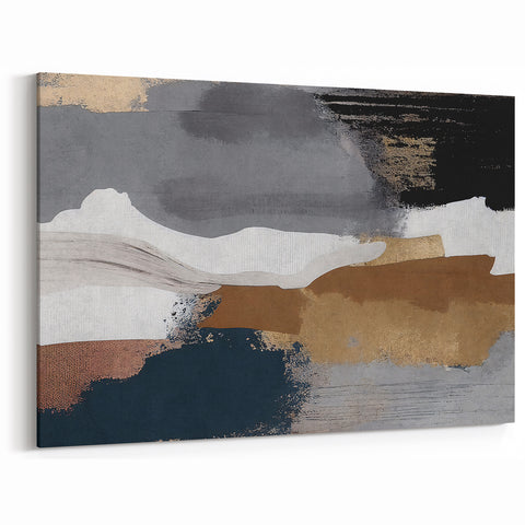 Contemporary Abstract Strokes Art | Modern Geometric Canvas Decor