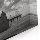 Black and White Barn Wall Art - Rustic Farmhouse Canvas Print - Classic Decor