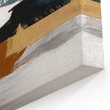 Abstract Brush Strokes and Lines Art | Brown, Gray, and White Canvas