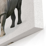 Realistic Rhinoceros Wall Art - Detailed Rhino Canvas Print Decor