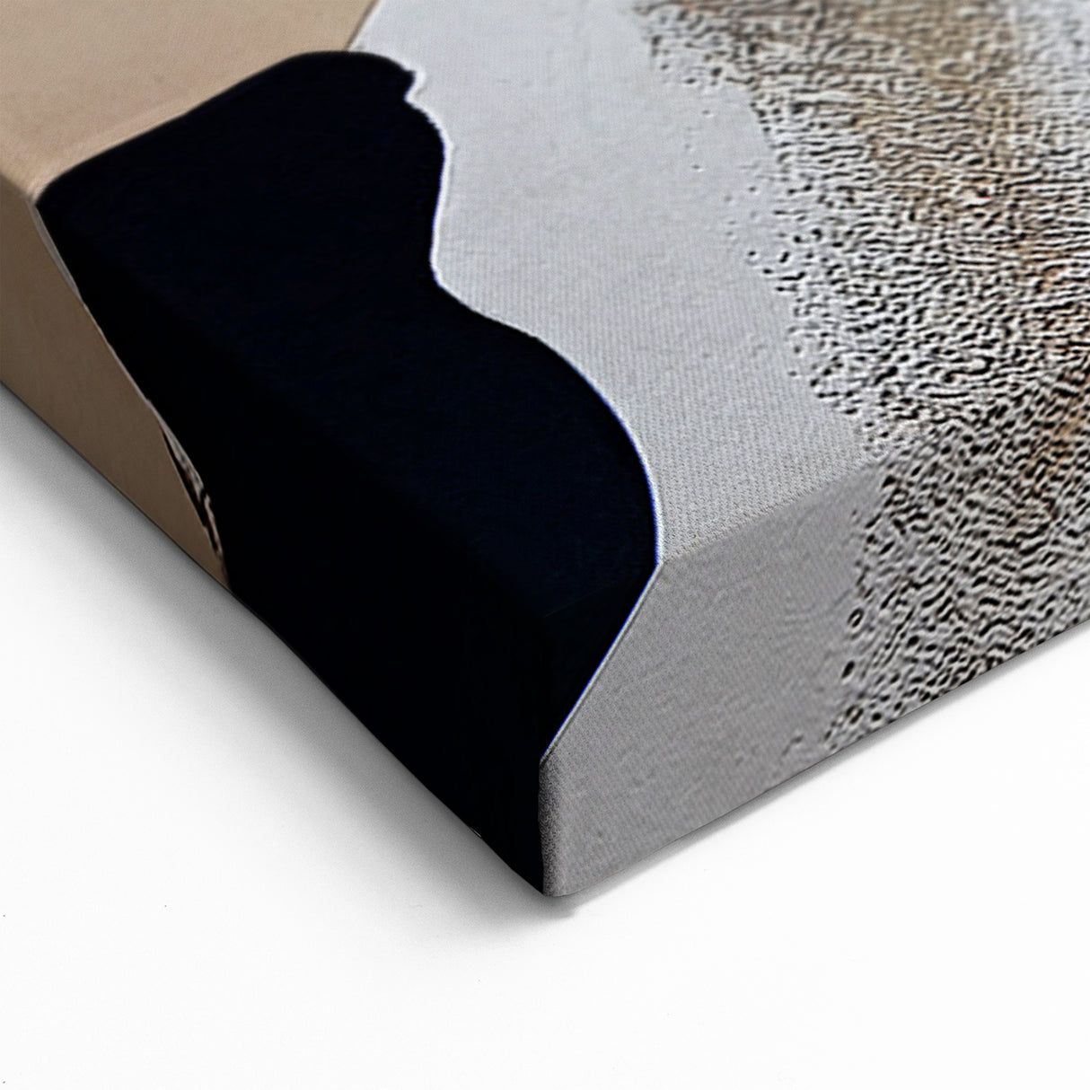 Abstract Minimalist Strokes and Lines Art | Beige, Gold, and White Canvas