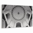Intricate Dome Design Wall Art - Black and White Architecture Print